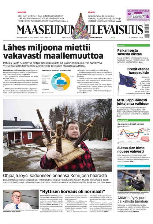 maaseudun tulevaisuus lehti tarjous